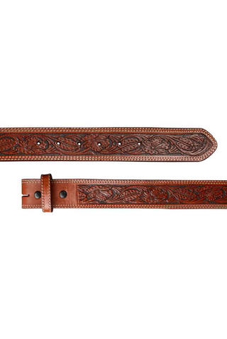 Tooled Western Cowboy Belt